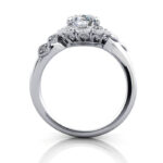 Oval Cut Vintage Diamond Ring White Gold RV6 TF Oval Cut Vintage Diamond Ring White Gold RV6 TF