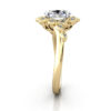 Oval Cut Vintage Diamond Ring Yellow Gold RV6 SV