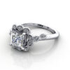 Princess Cut Vintage Diamond Ring White Gold RV6 LF