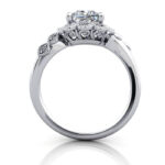 Princess Cut Vintage Diamond Ring White Gold RV6 TF Princess Cut Vintage Diamond Ring White Gold RV6 TF