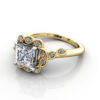 Princess Cut Vintage Diamond Ring Yellow Gold RV6 LF Princess Cut Vintage Diamond Ring Yellow Gold RV6 LF