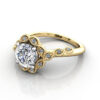 Round Brilliant Vintage Diamond Ring Yellow Gold RV6 LF Round Brilliant Vintage Diamond Ring Yellow Gold RV6 LF