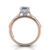 Asscher Cut Vintage Diamond Ring Rose Gold RV2 TF Asscher Cut Vintage Diamond Ring Rose Gold RV2 TF