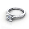 Asscher Cut Vintage Diamond Ring White Gold RV2 LF Asscher Cut Vintage Diamond Ring White Gold RV2 LF