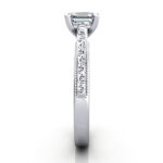 Asscher Cut Vintage Diamond Ring White Gold RV2 SV Asscher Cut Vintage Diamond Ring White Gold RV2 SV