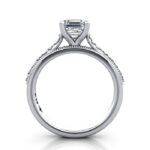 Asscher Cut Vintage Diamond Ring White Gold RV2 TF Asscher Cut Vintage Diamond Ring White Gold RV2 TF
