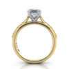 Asscher Cut Vintage Diamond Ring Yellow Gold RV2 TF