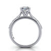 Cushion Cut Vintage Diamond Ring Platinum RV2 TF