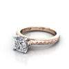 Cushion Cut Vintage Diamond Ring Rose Gold RV2 LF Cushion Cut Vintage Diamond Ring Rose Gold RV2 LF