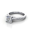 Cushion Cut Vintage Diamond Ring White Gold RV2 LF