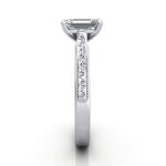 Emerald Cut Vintage Diamond Ring Platinum RV2 SV Emerald Cut Vintage Diamond Ring Platinum RV2 SV
