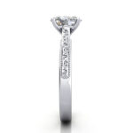 Oval Cut Vintage Diamond Ring White Gold RV2 SV
