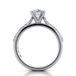 Oval Cut Vintage Diamond Ring White Gold RV2 TF