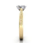 Oval Cut Vintage Diamond Ring Yellow Gold RV2 SV Oval Cut Vintage Diamond Ring Yellow Gold RV2 SV