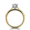 Oval Cut Vintage Diamond Ring Yellow Gold RV2 TF