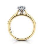 Pear Cut Vintage Diamond Ring Yellow Gold RV2 TF Pear Cut Vintage Diamond Ring Yellow Gold RV2 TF