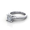 Princess Cut Vintage Diamond Ring Platinum RV2 LF