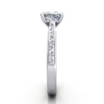 Princess Cut Vintage Diamond Ring Platinum RV2 SV