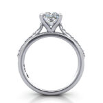 Princess Cut Vintage Diamond Ring Platinum RV2 TF