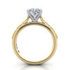 Princess Cut Vintage Diamond Ring Yellow Gold RV2 TF