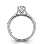 Round Brilliant Vintage Diamond Ring White Gold RV2 TF