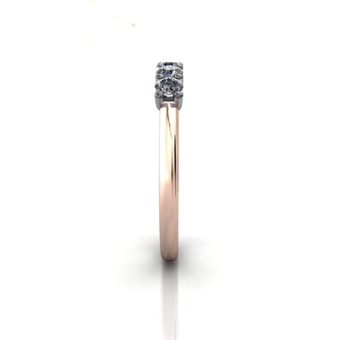 Round Brilliant Anniversary Diamond Ring Rose Gold RA1 SV