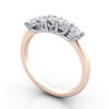 Thumb Round Brilliant Anniversary Diamond Ring Rose Gold RA1 3D