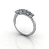 Round Brilliant Anniversary Diamond Ring White Gold RA1 3D