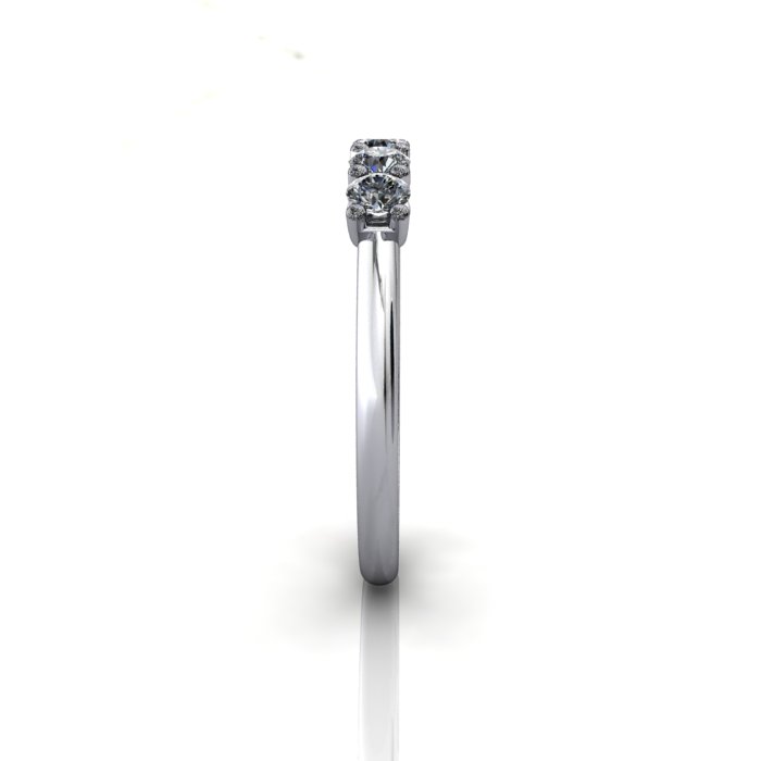 Round Brilliant Anniversary Diamond Ring White Gold RA1 SV