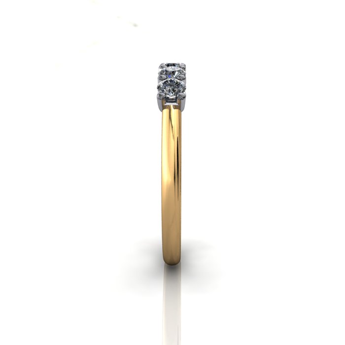 Round Brilliant Anniversary Diamond Ring Yellow Gold RA1 SV