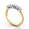 Thumb Round Brilliant Anniversary Diamond Ring Yellow Gold RA1 3D