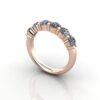 Round Brilliant Anniversary Diamond Ring Rose Gold RA2 3D