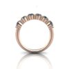 Round Brilliant Anniversary Diamond Ring Rose Gold RA2 TF