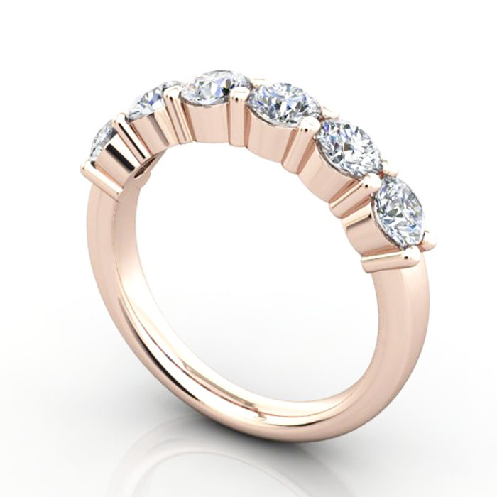 Thumb Round Brilliant Anniversary Diamond Ring Rose Gold RA2 3D