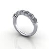 Round Brilliant Anniversary Diamond Ring White Gold RA2 3D