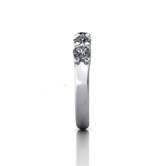 Round Brilliant Anniversary Diamond Ring White Gold RA2 SV