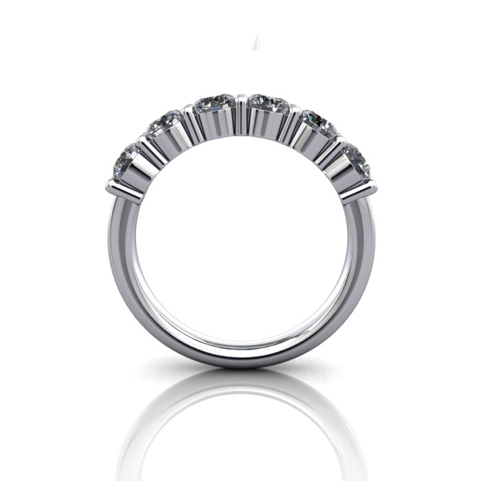 Round Brilliant Anniversary Diamond Ring White Gold RA2 TF