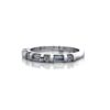 Round & Baguette Anniversary Diamond Ring Platinum RA3 LF