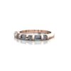 Round & Baguette Anniversary Diamond Ring Rose Gold RA3 LF