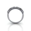 Round & Baguette Anniversary Diamond Ring White Gold RA3 TF