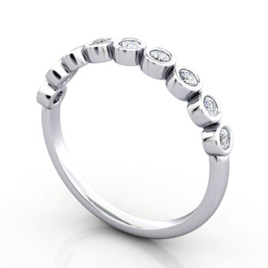 Thumb Round Brilliant Anniversary Diamond Ring Platinum RA4 3D