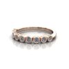 Round Brilliant Anniversary Diamond Ring Rose Gold RA4 LF