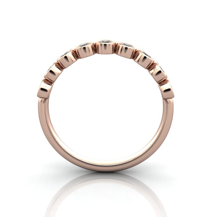 Round Brilliant Anniversary Diamond Ring Rose Gold RA4 TF