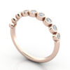 Thumb Round Brilliant Anniversary Diamond Ring Rose Gold RA4 3D