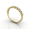 Round Brilliant Anniversary Diamond Ring Yellow Gold RA4 3D