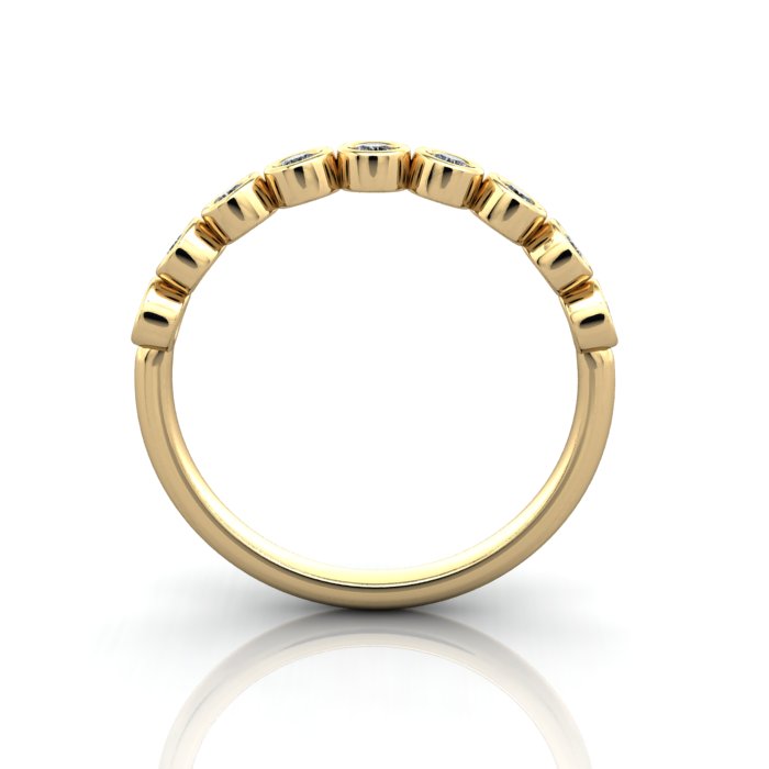 Round Brilliant Anniversary Diamond Ring Yellow Gold RA4 TF