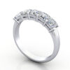 Thumb Princess Cut Anniversary Diamond Ring Platinum RA5 3D