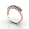 Princess Cut Anniversary Diamond Ring Rose Gold RA5 3D
