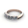 Princess Cut Anniversary Diamond Ring Rose Gold RA5 LF
