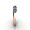 Princess Cut Anniversary Diamond Ring Rose Gold RA5 SV